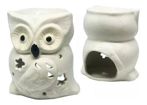 Enameled Ceramic Owl Aromatic Burner - High-Quality by Silmar Bazar 0