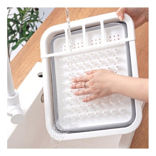 Km Solutions Foldable Silicone Dish Drying Rack Organizer 3