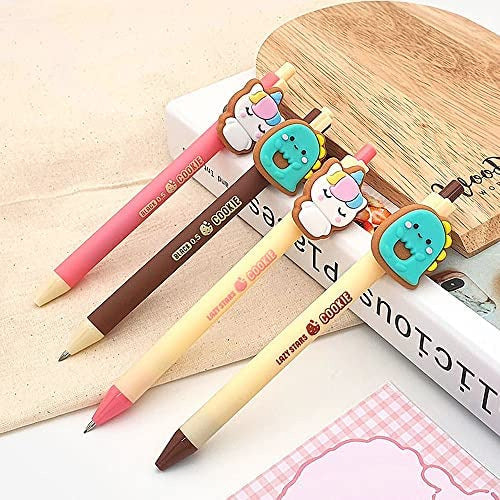 [2-in-1] Cute Characters Cookie Mechanical Lead Pencil & Gel Pen Set 1