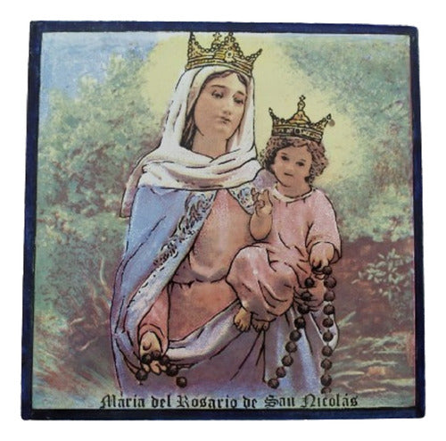 Mayolica Rosario De San Nicolás - 15 X 15 - Un Azulejo 0