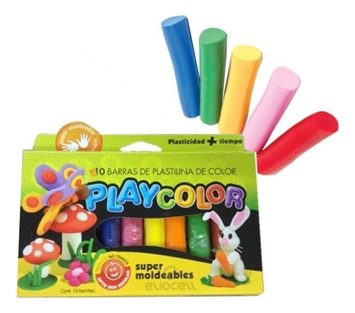 PlayColor Non-Toxic School Modeling Clay Box X 10 Colors 0