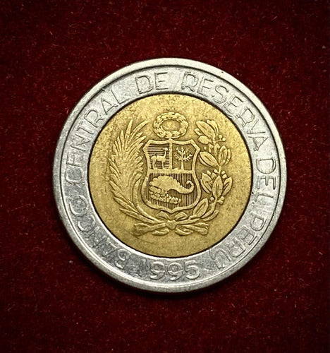 Moneda 2 Nuevos Soles Peru 1995 Bimetalica Km 313 1