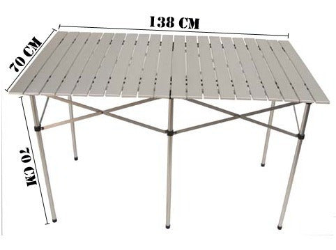 Snowbumps Large Foldable Rollable Aluminum Camping Table 2