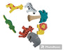 Mis Juguetes Jungle Animal Set - 6 Painted Wooden Figures 2