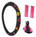 LadyCar Floral Steering Wheel Cover + Seatbelt Covers + Gear Shift Cover - Ford Ka 0