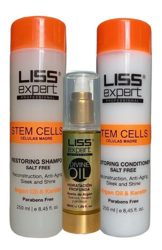 Liss Expert Kit Shampoo + Conditioner + Argan Oil 0