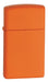 Zippo Slim Orange Matte Lighter 1631 Original Guarantee 1