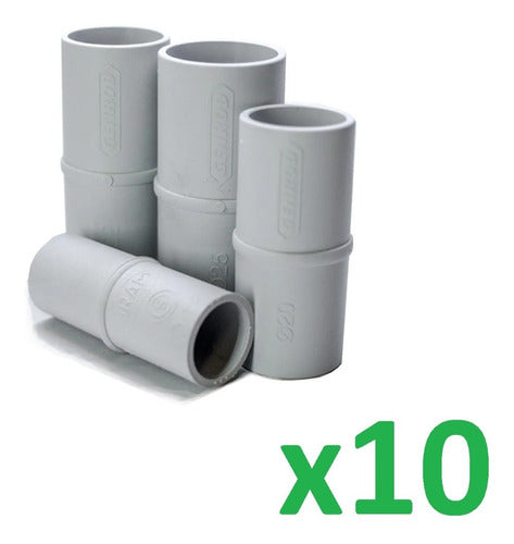 Genrod Union Conector Tubo Rígido Corrugado PVC 22 Mm X10 1