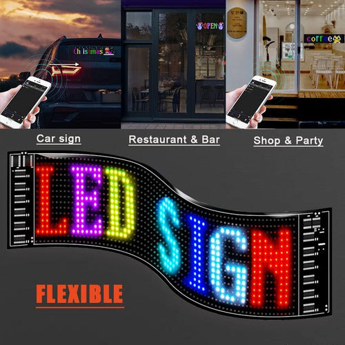 Led Matrix Panel Luminous Sign with Programmable Colors USB Indoor 3