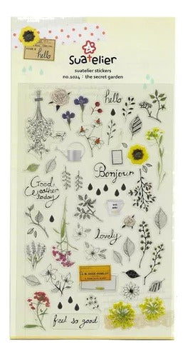 Stickers Pvc Plancha 10x15 Cm Suatelier The Secret Garden 0