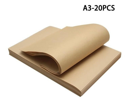 Disposable A3 60g Kraft Paper Placemats - Pack of 1000 Sheets - VolleBox 1