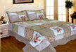 King Size Patchwork Quilt Bedspread with Pillow Shams 3