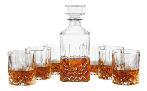 IKO SHOP Whisky Decanter Set 1 Liter with 6 Glasses 200ml 0