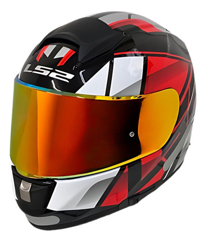 Viseira Capacete Ls2 Ff397 Revo Vermelha Visor 1 1