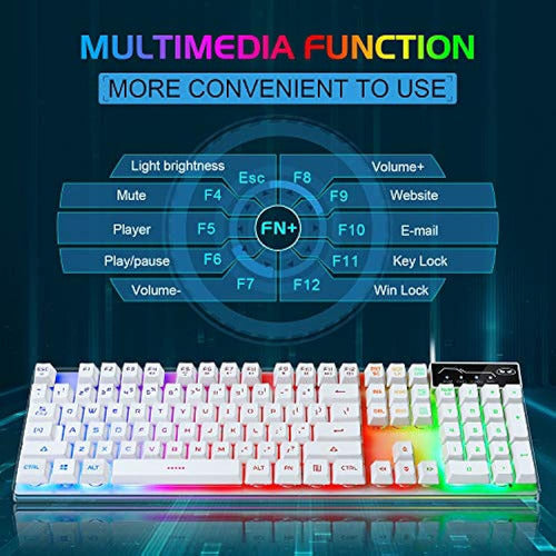 Magegee Combo De Teclado Y Mouse Para Juegos, Teclado Retroiluminado 4