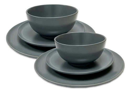 SilmarBazar Set de Vajilla Para 2 Personas Ceramica Plato Imperfecciones 0