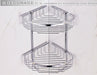 Corner Double Shelf with Hooks for Bathroom Shower Box Stainless Steel Quality Decoracc® 4