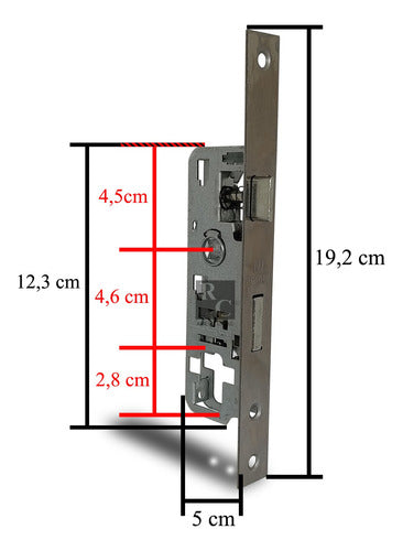 RC Soprano Fine Aluminum Door Lock with Cylinder and Latch 5