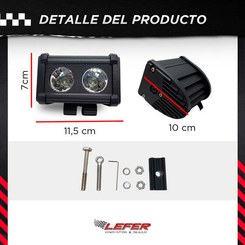 Lefer Faro Auxiliar Barra Led 20w 11.5cm Auto 4x4 F10 1