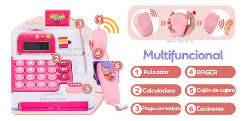 FUN MARKET Supermarket Toy Cash Register for Girls Ages 8, 9, 10, 11 3