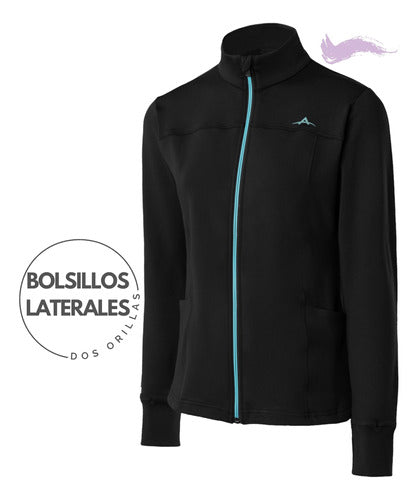 Abyss Campera Mujer Deportiva Frisada Elastizada Puños Con Miton 2