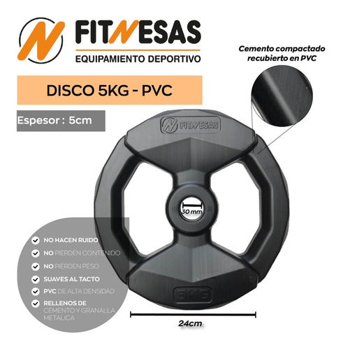 Fitnesas Combo of 4 Plastic Weights of 5 Kg Body Fitness Pump 3