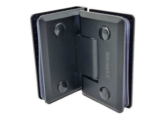 Inomax Door Hinge, Glass-to-Glass 90° Black 2 Pack 0