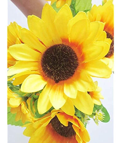 Artificial Girasol Ramo Artfen 1 Manojo Planta Artificial Fl 1