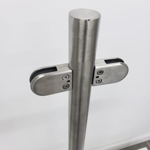 Inomax Stainless Steel Double Column for Glass Railing 1