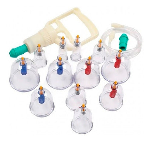Body Massage 12 Fixed Chinese Cupping Suction Cups Set 0
