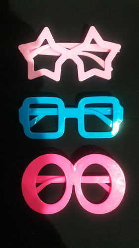 Lentes Con Formas Fluo !!  10 Unidades 5