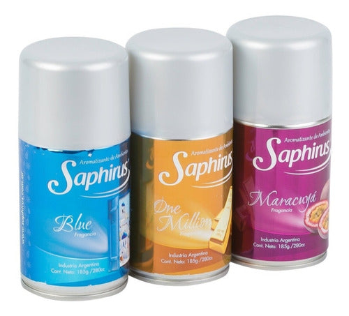 Pack of 3 Saphirus Aerosol Refill Fragrances Air Freshener 0