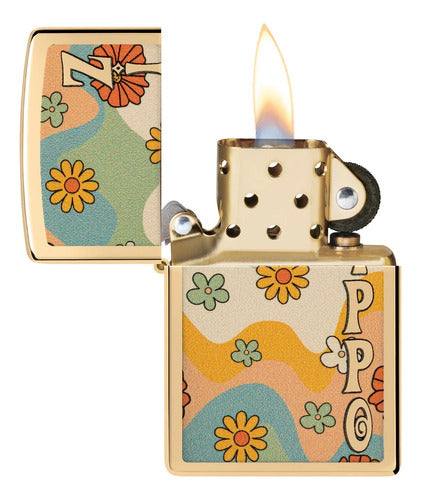 Zippo Flower Power Design Lighter 48503 Warranty 3