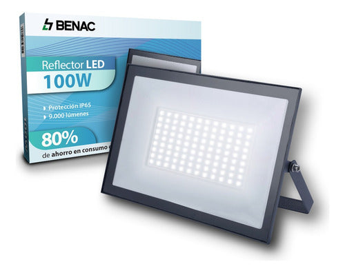 Benac 100W LED Outdoor Floodlight 6500K Cool White - 6 Month Warranty 1