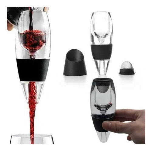 Portable Wine Aerator Oxygenator Decanter with Base 1