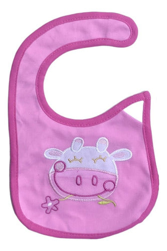 Set of 6 Cotton Baby Bibs for Girls 3