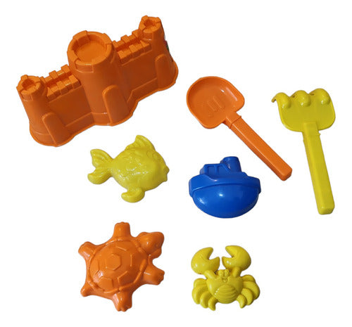 Chichess Beach and Sand Play Set - Castle, Shovel, Rake, and Molds 0