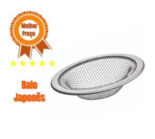 Ralo Japonês Ralinho De Pia Tanque Inox 5cm 2