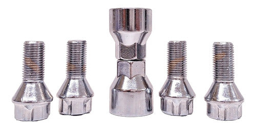 MicaLubricantes Anti-Theft Lug Nut Bolts for Fiat 500 Since 2016 1