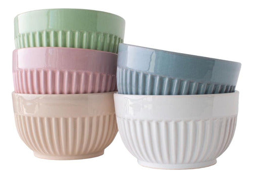 ARUBA.AR Compotera Bowl Ceramica Canela Colores 500cc Pack X20 0