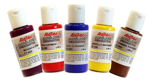 Atelier Decorative Acrylic Paints 50 Cc - Pack of 8 - G1 0