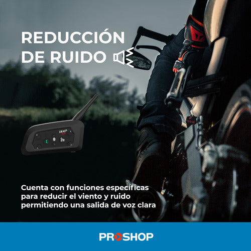 Ejeas Intercomunicador Moto Bluetooth Manos Libres Casco V6 3