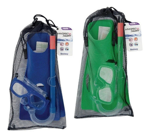 Kids Snorkel Diving Kit with Mask, Snorkel, and Adjustable Flippers by Bestway Set 2