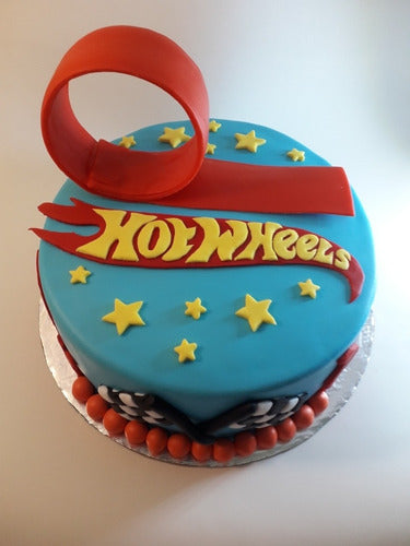 Misolti Torta Hot Wheels Con Rulo Porcelana Fria - Resto Comenstible 7