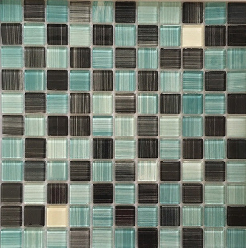 Center Cerámicos Glass Mosaic 30x30 Blue Guard Bath 0