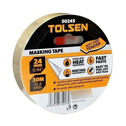 Tolsen Masking Paper Tape Roll 24mm 50245 0