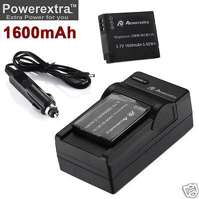 3.7v 1600mah De La Batería Dmw-bcm13e + Cargador Para Panaso 1