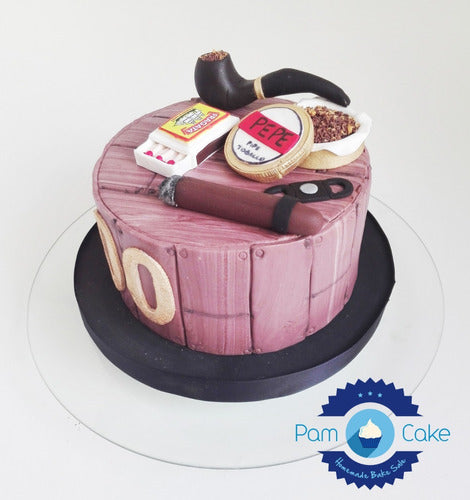 PamCakehouse Torta Artesanal 100 Años Habano Pipa Tabaco 2