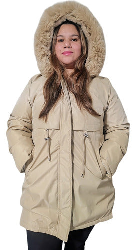 Genérica Campera Mujer Algodón Pluma Impermeable 1