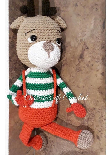 Ovillitos de Crochet Reno Navideño Amigurumi 3